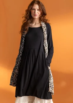 Gudrun Sjödén Accessoires|Schals Und Tücher>Schal „Hedda“ aus Bio-Baumwolle Feder-schwarz