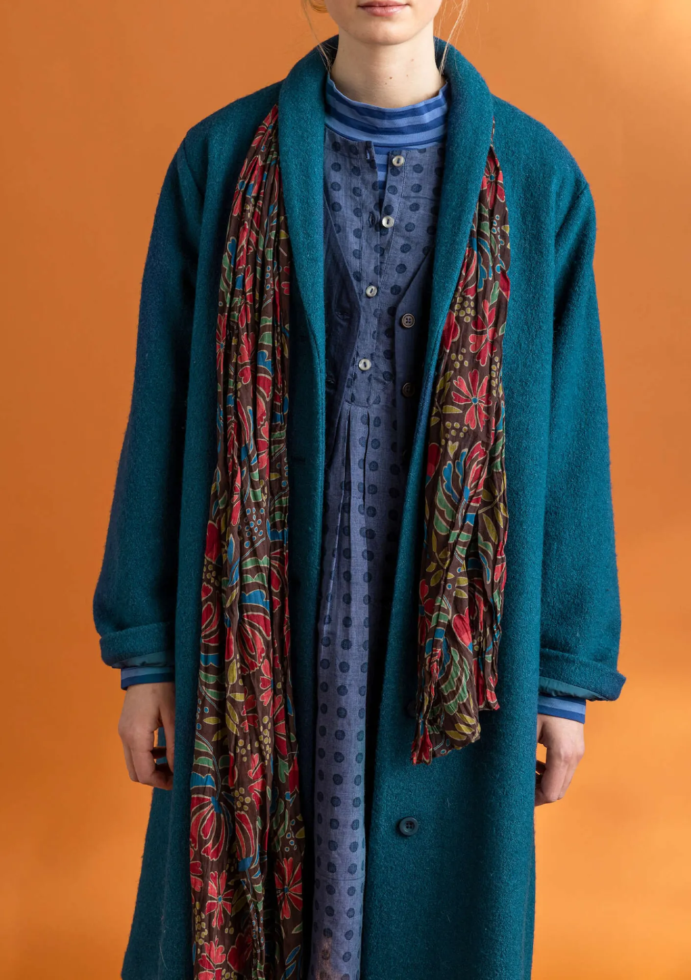 Gudrun Sjödén Accessoires|Schals Und Tücher>Schal „Hedda“ aus Bio-Baumwolle Röstkaffee