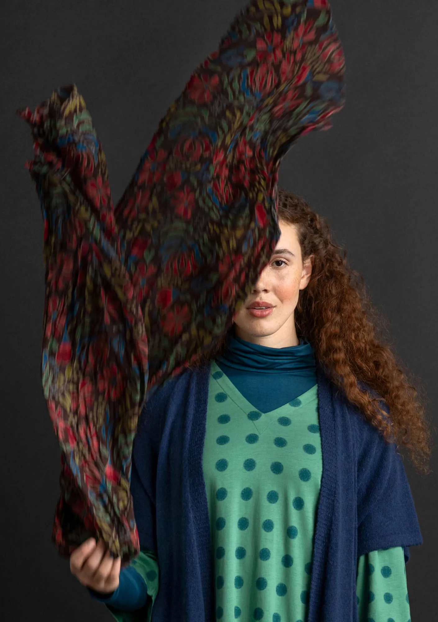 Gudrun Sjödén Accessoires|Schals Und Tücher>Schal „Hedda“ aus Bio-Baumwolle Röstkaffee