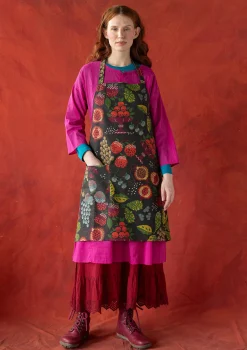 Gudrun Sjödén Küche & Esszimmer>Schürze „Fruits“ aus Bio-Baumwolle Dunkelaschgrau