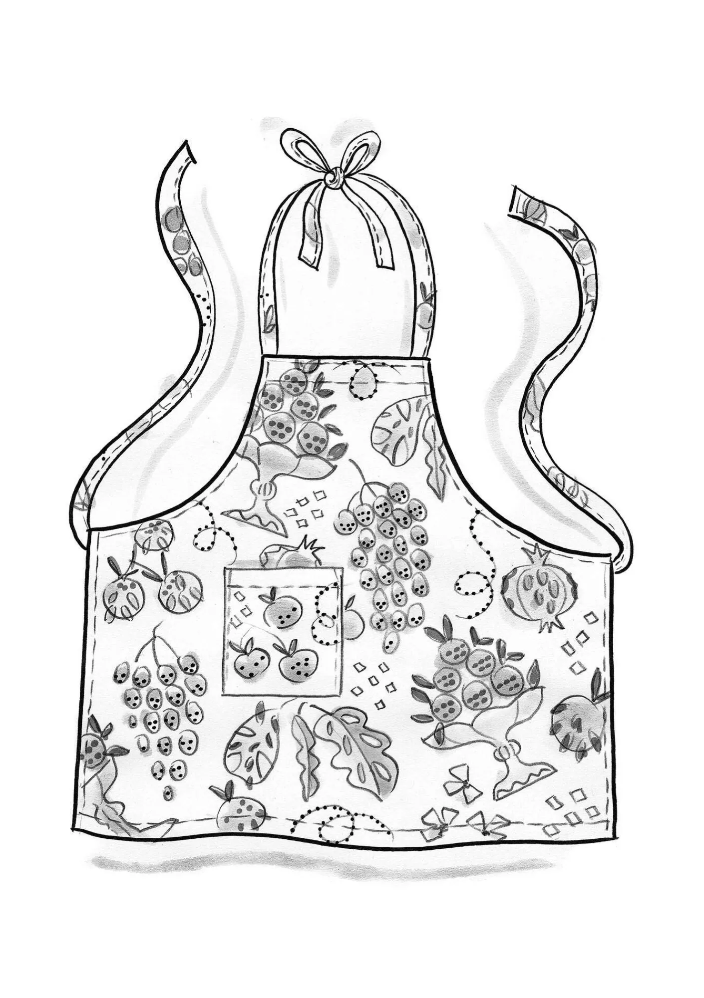 Gudrun Sjödén Küche & Esszimmer>Schürze „Fruits“ aus Bio-Baumwolle Tomate