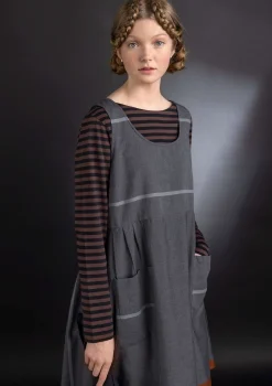 Gudrun Sjödén Kleider>Schürzenkleid „Ava“ aus Bio-Baumwollgewebe Schwarz