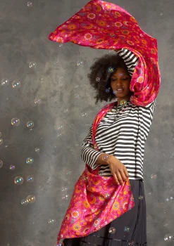 Gudrun Sjödén Accessoires|Schals Und Tücher>Seidenschal „Rupangi“ Hibiskus