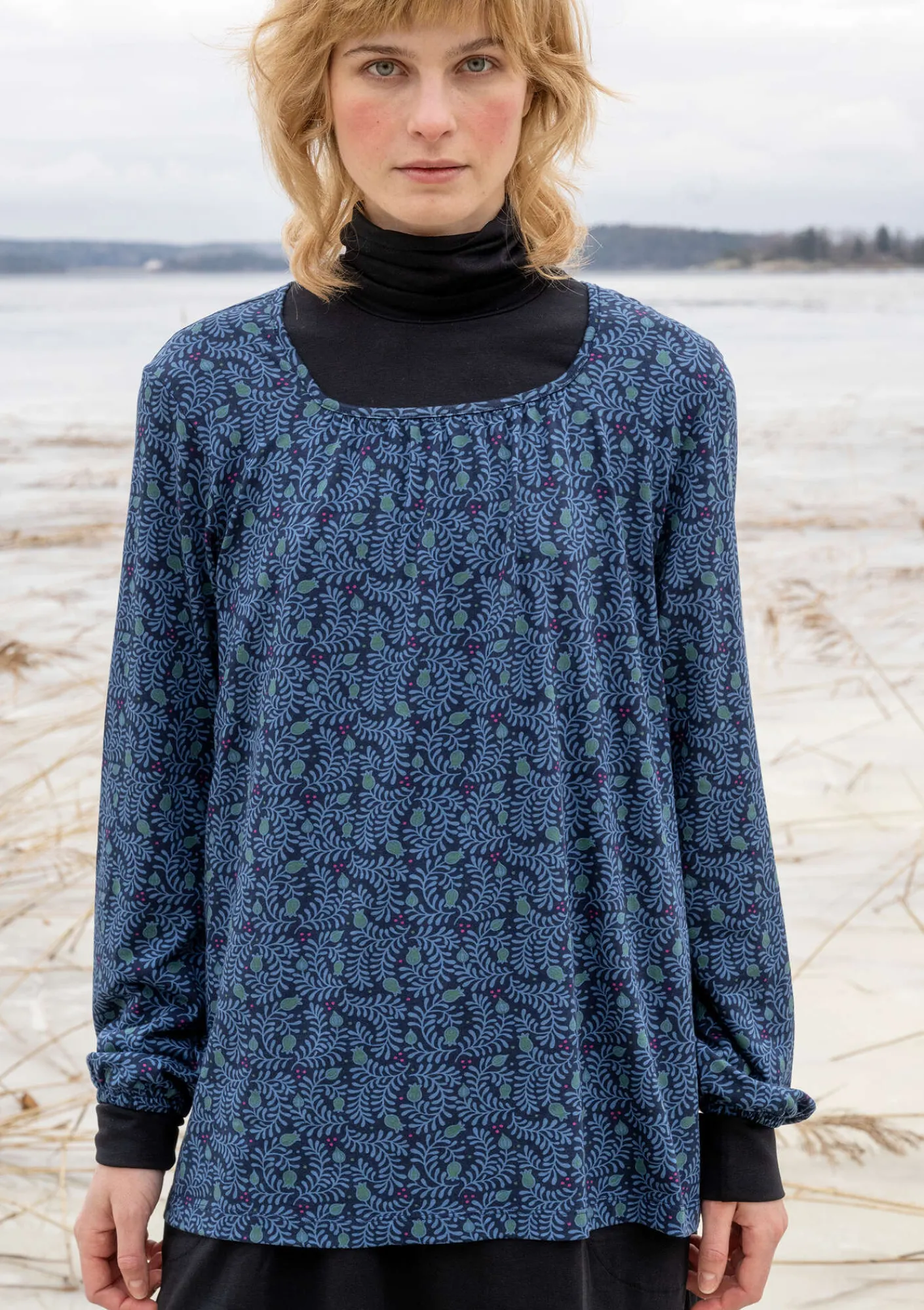 Gudrun Sjödén Pullover & Shirts>Shirt „Aurora“ aus Bio-Baumwolle/Modal/Elasthan Tinte