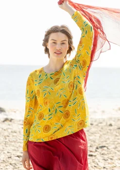 Gudrun Sjödén Pullover & Shirts>Shirt „Bhumika“ aus Bio-Baumwolle/Modal Ananas