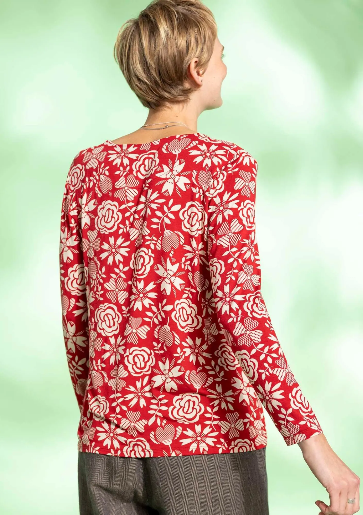 Gudrun Sjödén Pullover & Shirts>Shirt „Karin“ aus Micromodal/Elasthan Tomate