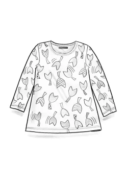 Gudrun Sjödén Pullover & Shirts>Shirt „Mika“ aus Bio-Baumwolle/Modal Veilchen