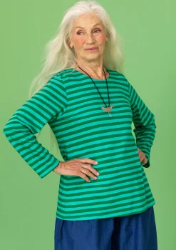 Gudrun Sjödén Pullover & Shirts>Shirt „Mika“ aus Bio-Baumwolle/Modal Basilikum-hellorientgrün