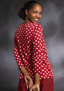 Gudrun Sjödén Pullover & Shirts>Shirt „Mix“ aus Bio-Baumwolle/Modal Mohn