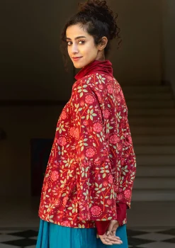 Gudrun Sjödén Pullover & Shirts>Shirt „Nyponros“ aus Bio-Baumwolle/Modal Achatrot