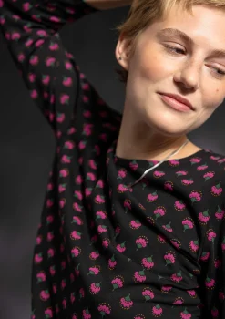 Gudrun Sjödén Pullover & Shirts>Shirt „Sigrid“ aus Bio-Baumwolle/Lyocell Schwarz