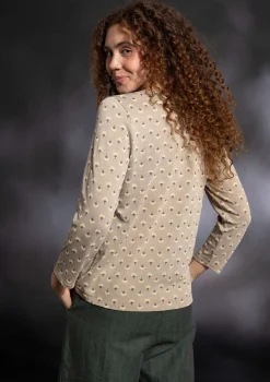 Gudrun Sjödén Pullover & Shirts>Shirt „Sigrid“ aus Bio-Baumwolle/Lyocell Warmgrau