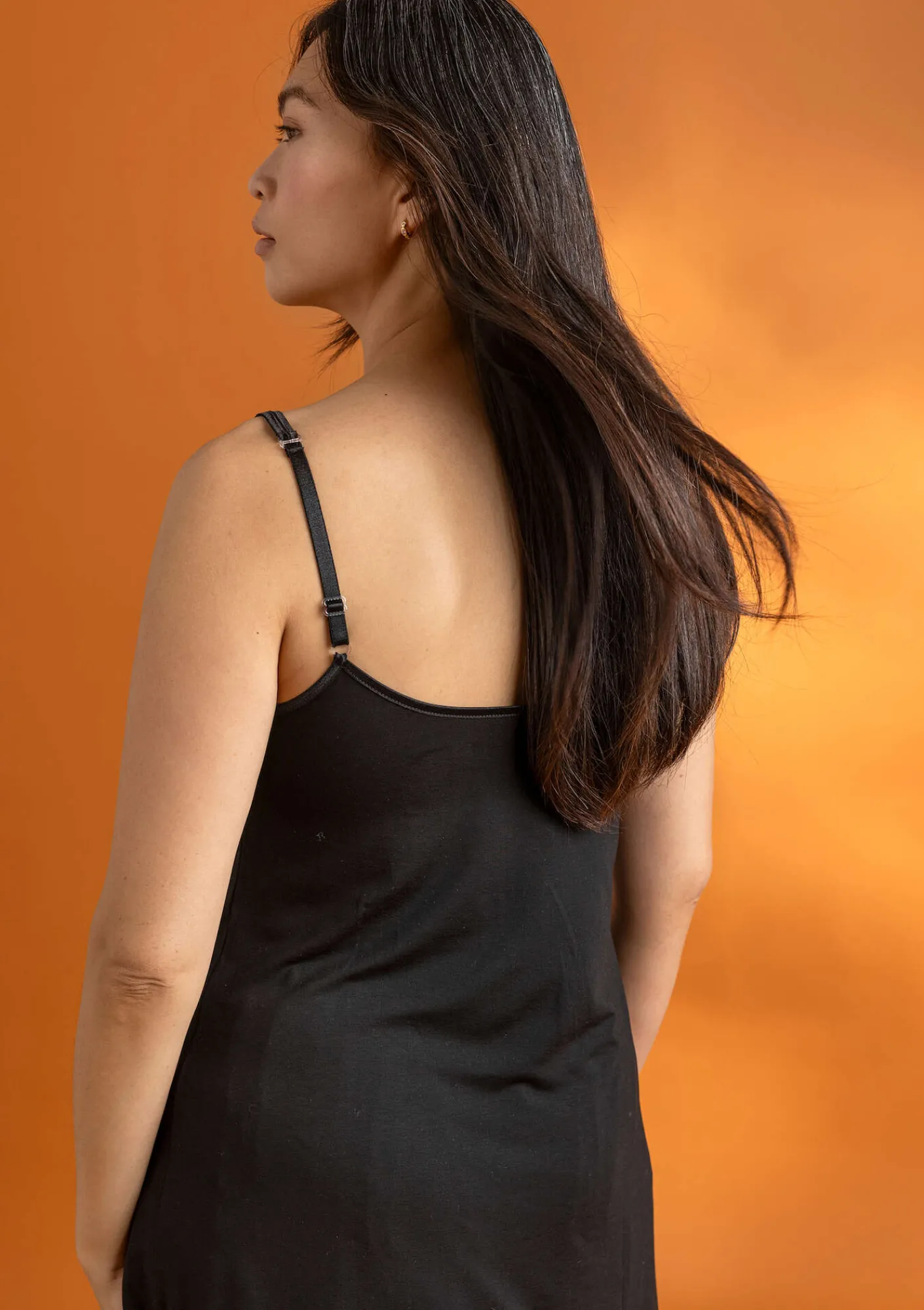 Gudrun Sjödén Kleider>Slipkleid aus Lyocell/Elasthan Schwarz