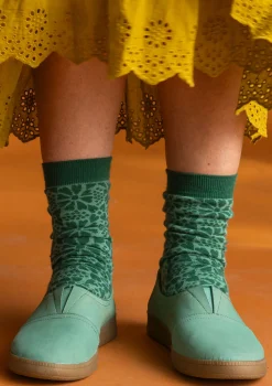 Gudrun Sjödén Accessoires>Socken „Freja“ aus Bio-Baumwolle Malachit
