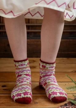 Gudrun Sjödén Accessoires>Socken „Twinkle“ aus Wollfrottee Ungebleicht