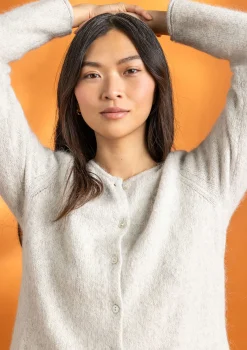 Gudrun Sjödén Strickjacken>Strickjacke aus Alpakagemisch Feder-melange