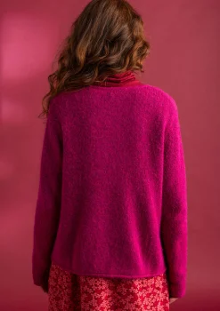 Gudrun Sjödén Strickjacken>Strickjacke aus Alpakagemisch Alpenveilchen-melange