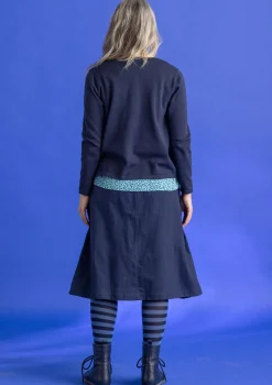 Gudrun Sjödén Strickjacken>Strickjacke aus Bio-/Recycling-Baumwolle Dunkelindigo
