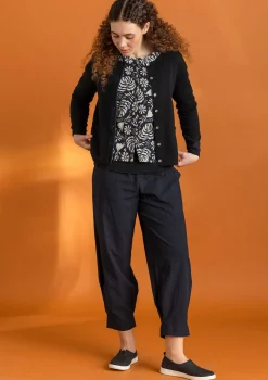 Gudrun Sjödén Strickjacken>Strickjacke aus Bio-/Recycling-Baumwolle Schwarz
