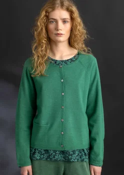 Gudrun Sjödén Strickjacken>Strickjacke aus Bio-Wolle Malachit
