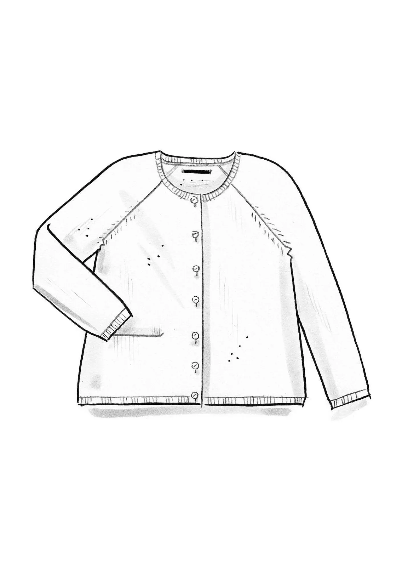 Gudrun Sjödén Strickjacken>Strickjacke aus Bio-Wolle Malachit