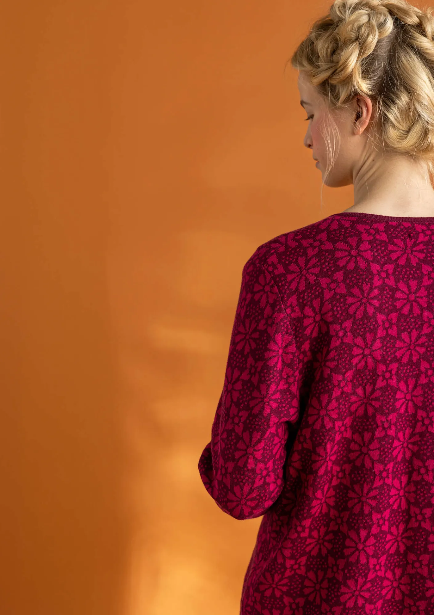 Gudrun Sjödén Strickjacken>Strickjacke „Freja“ aus Bio-/Recycling-Baumwolle Purpur