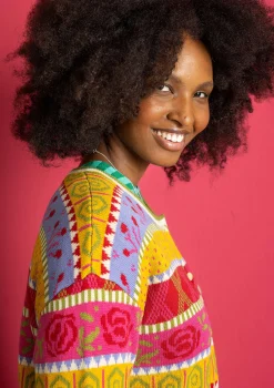 Gudrun Sjödén Strickjacken>Strickjacke „Klara“ aus Bio-/Recycling-Baumwolle Rapsfeld