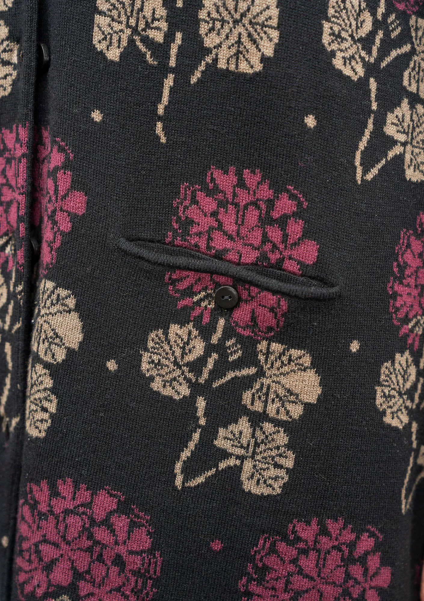 Gudrun Sjödén Strickjacken>Strickjacke „Mårbacka“ aus Bio-/Recycling-Baumwolle Schwarz