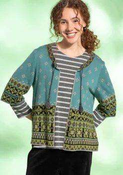 Gudrun Sjödén Strickjacken>Strickjacke „Noon“ aus Wolle/Lyocell Wermutkraut