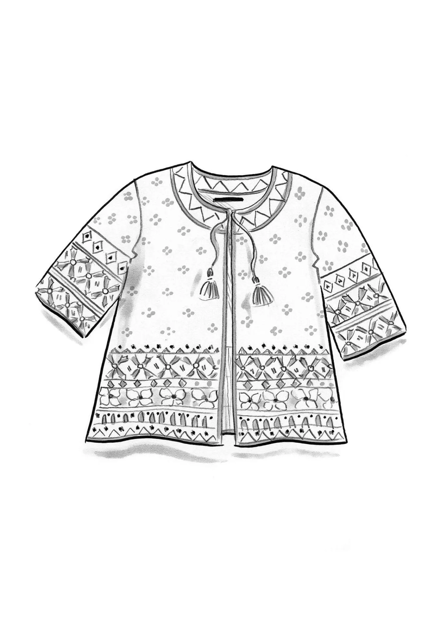 Gudrun Sjödén Strickjacken>Strickjacke „Noon“ aus Wolle/Lyocell Dunkelpfingstrose