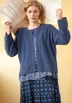Gudrun Sjödén Strickjacken>Strickjacke „Nova“ aus Lammwolle Indigo