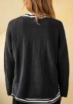 Gudrun Sjödén Strickjacken>Strickjacke „Nova“ aus Lammwolle Schwarz