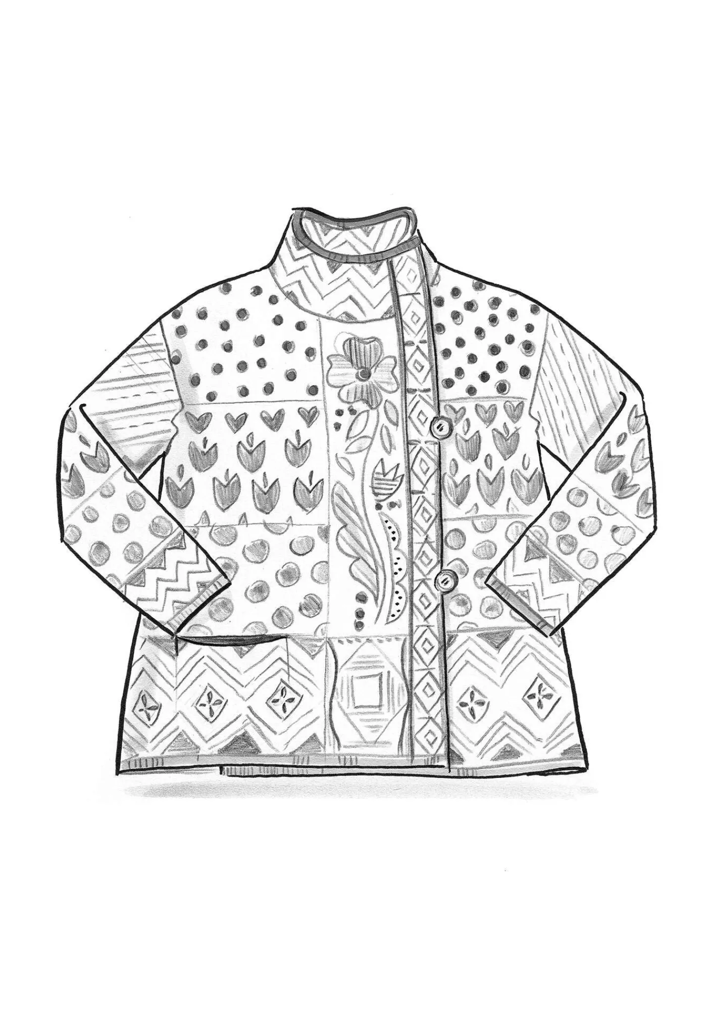 Gudrun Sjödén Strickjacken>Strickjacke „Viktoria“ aus Baumwolle/Lammwolle Achatrot