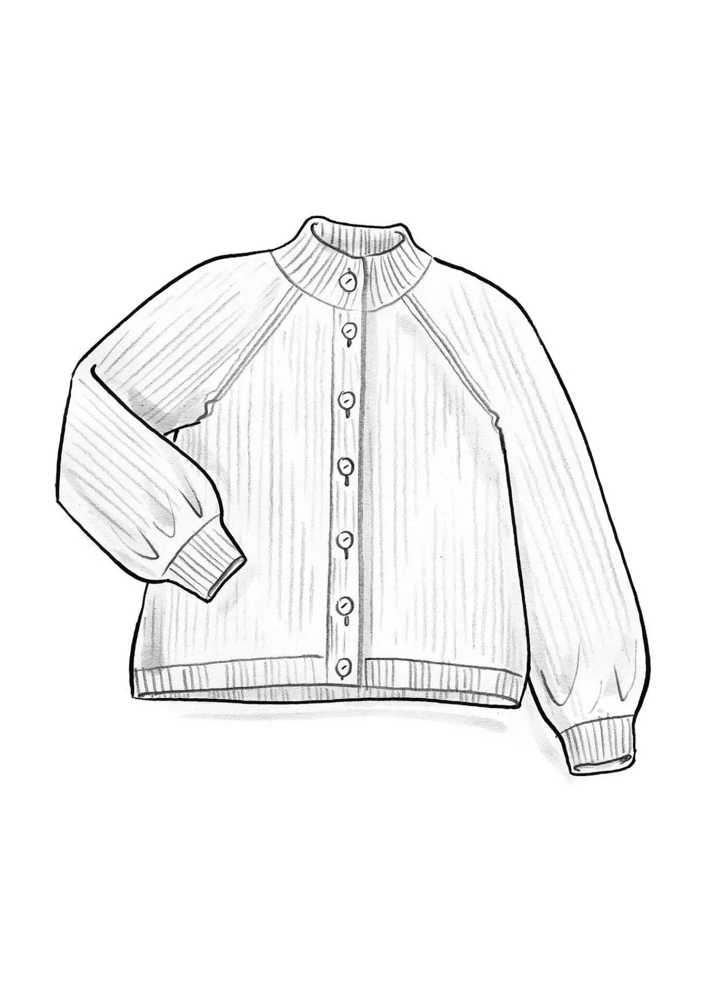 Gudrun Sjödén Strickjacken>Strickjacke „Vinternatt“ aus Bio- und Recycling-Baumwolle/Alpakawollgemisch Schwarz