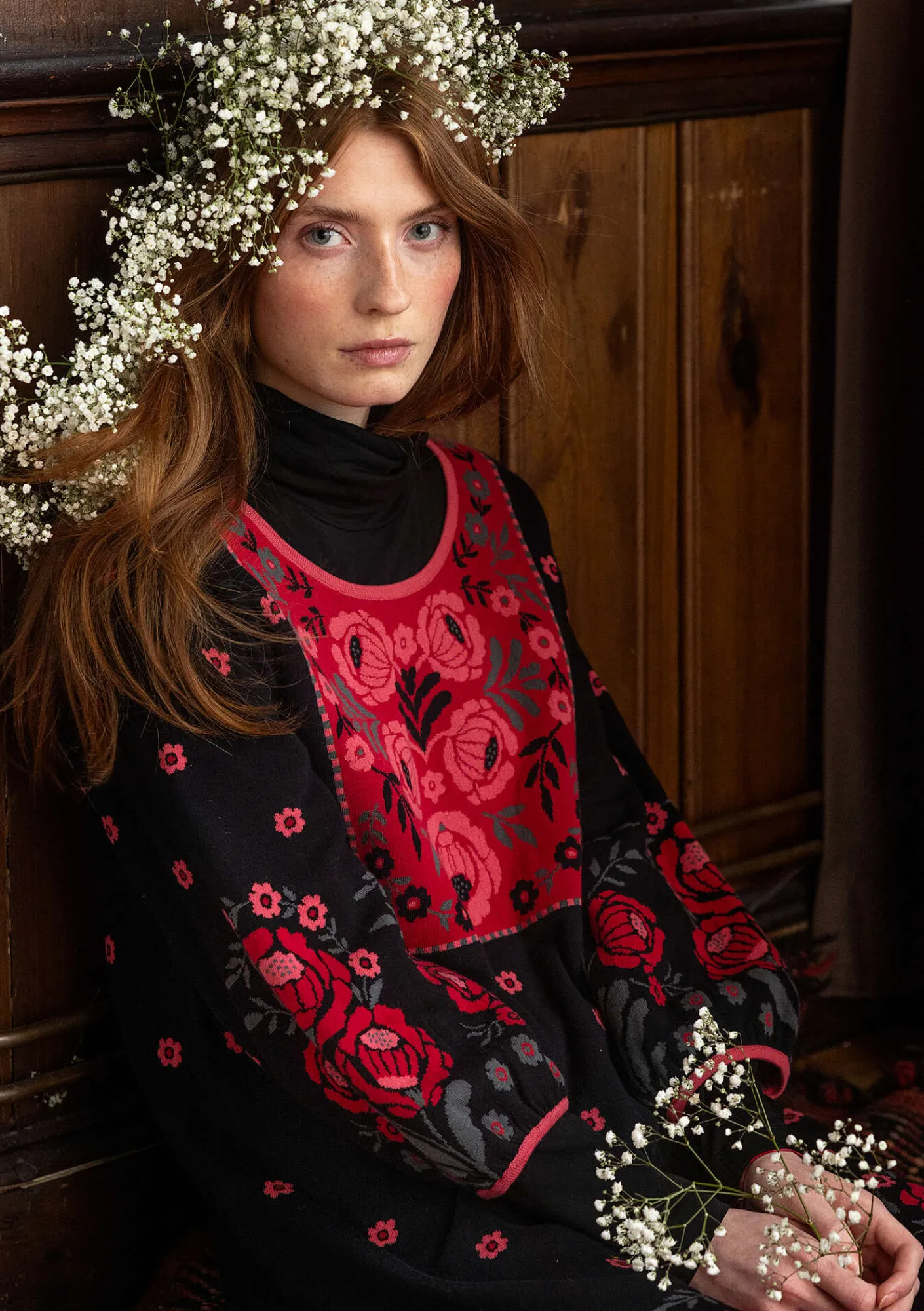 Gudrun Sjödén Kleider>Strickkleid „Stine“ aus Bio-/Recycling-Baumwolle Schwarz