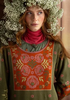 Gudrun Sjödén Kleider>Strickkleid „Stine“ aus Bio-/Recycling-Baumwolle Thuja