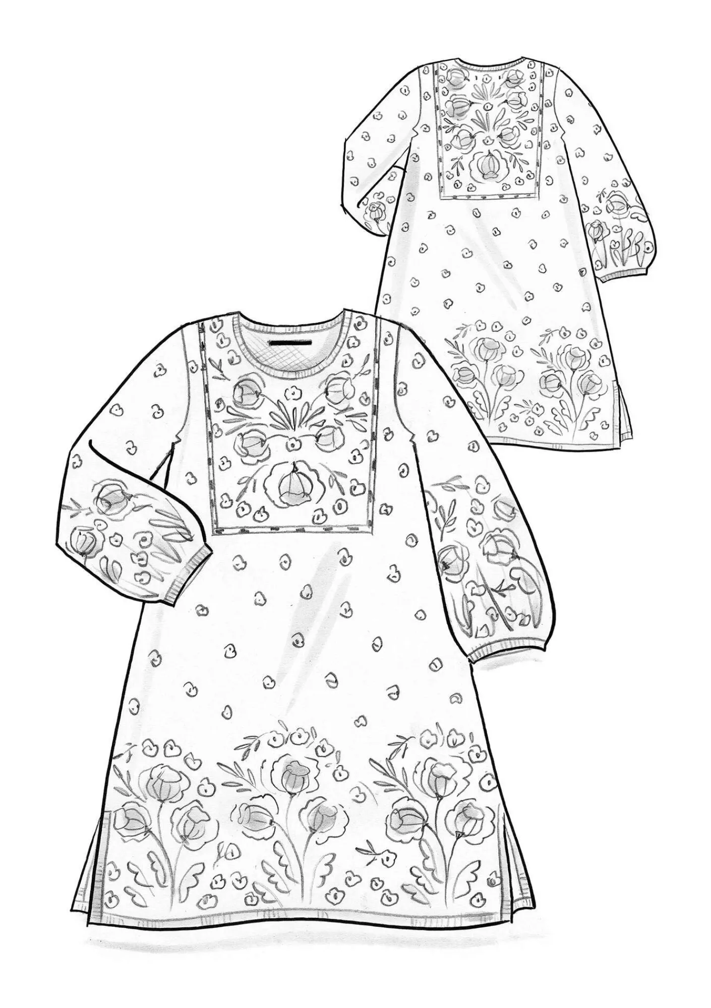 Gudrun Sjödén Kleider>Strickkleid „Stine“ aus Bio-/Recycling-Baumwolle Thuja