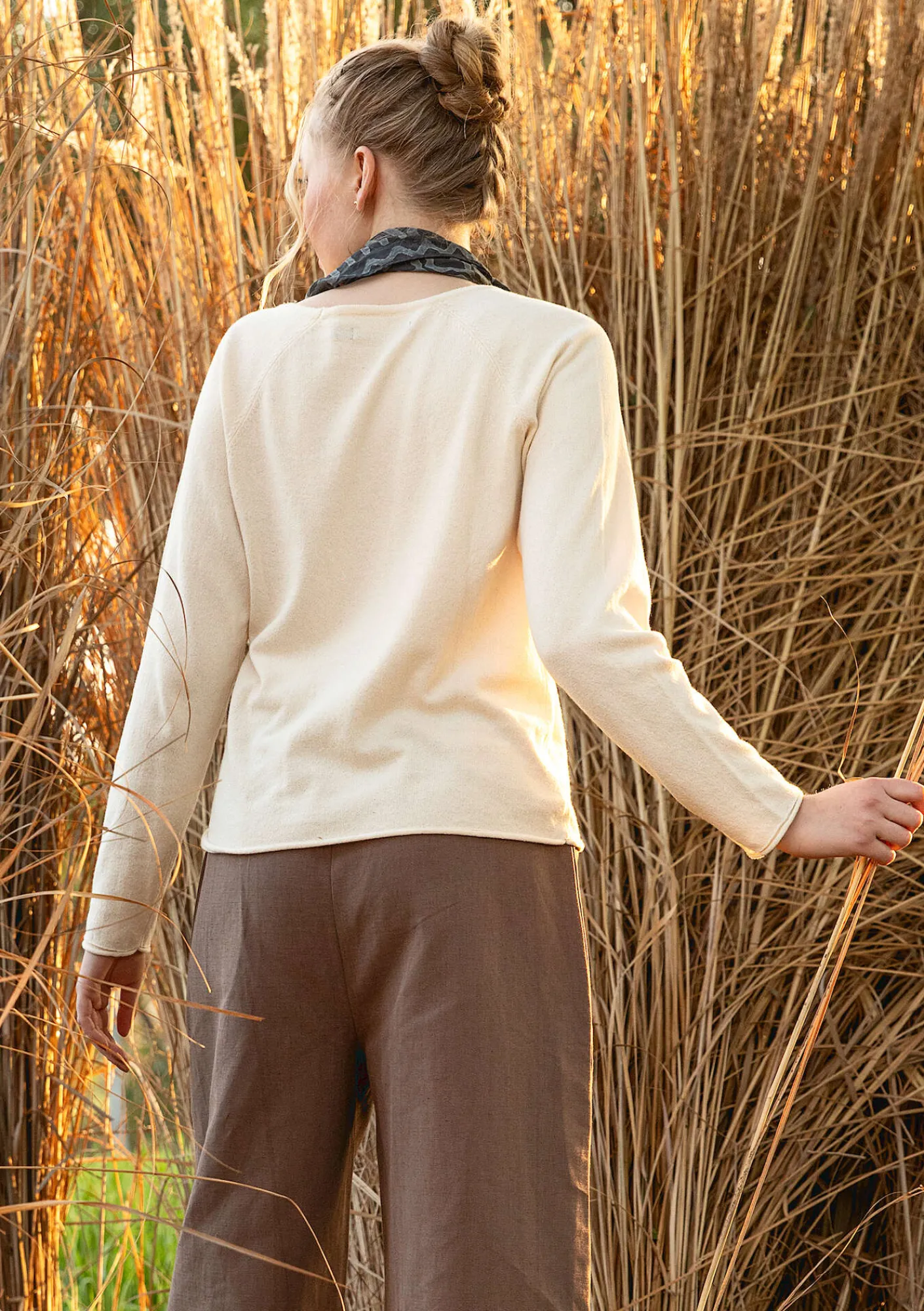 Gudrun Sjödén Pullover & Shirts>Strickpullover aus Bio-/Recycling-Baumwolle Ungefärbt