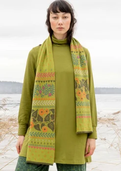 Gudrun Sjödén Accessoires|Schals Und Tücher>Strickschal „Borealis“ aus Bio- und Recycling-Baumwolle/Wolle Avocado