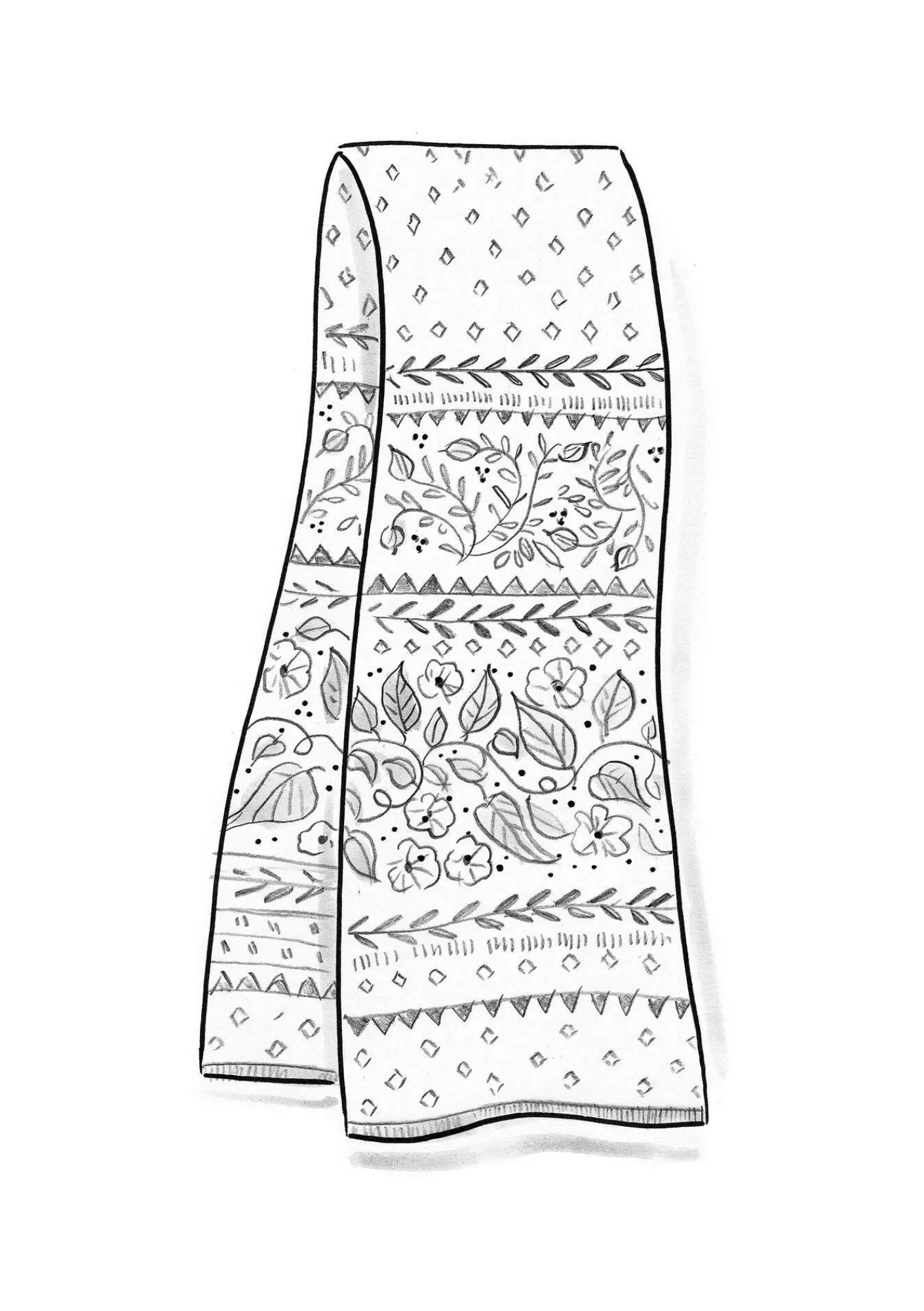 Gudrun Sjödén Accessoires|Schals Und Tücher>Strickschal „Borealis“ aus Bio- und Recycling-Baumwolle/Wolle Zartindigo