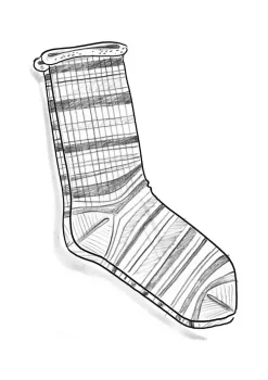 Gudrun Sjödén Accessoires>Stricksocken aus Lammwolle/Recycling-Wolle Schwarz