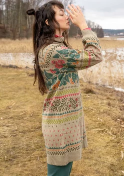 Gudrun Sjödén Tuniken>Stricktunika „Borealis“ aus Bio- und Recycling-Baumwolle/Wolle Hellsalbei