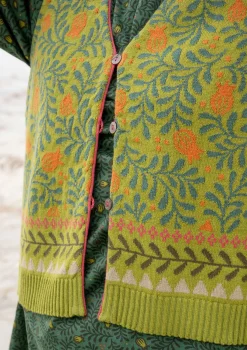 Gudrun Sjödén Westen>Strickweste „Aurora“ aus Bio- und Recycling-Baumwolle/Wolle Avocado