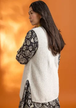 Gudrun Sjödén Westen>Strickweste aus Alpakagemisch Feder-melange