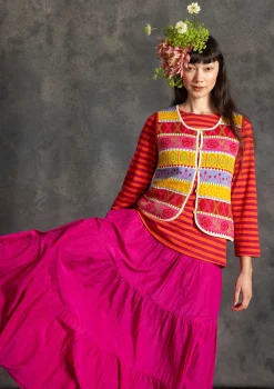 Gudrun Sjödén Westen>Strickweste „Klara“ aus Bio-/Recycling-Baumwolle Rapsfeld