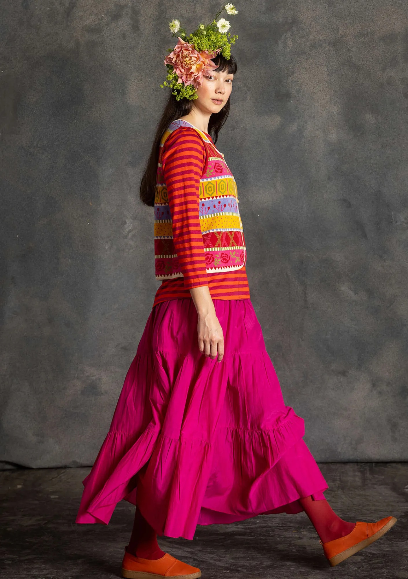 Gudrun Sjödén Westen>Strickweste „Klara“ aus Bio-/Recycling-Baumwolle Rapsfeld