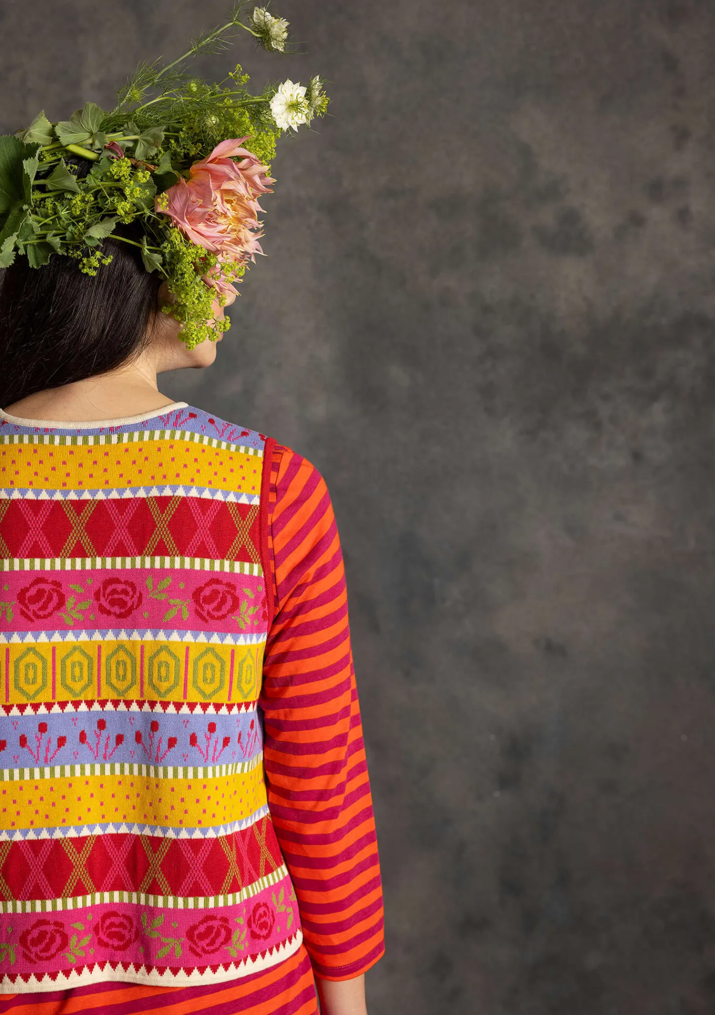 Gudrun Sjödén Westen>Strickweste „Klara“ aus Bio-/Recycling-Baumwolle Rapsfeld