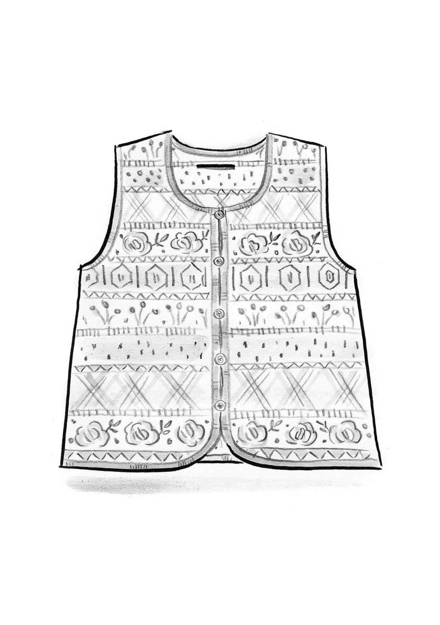 Gudrun Sjödén Westen>Strickweste „Klara“ aus Bio-/Recycling-Baumwolle Rapsfeld