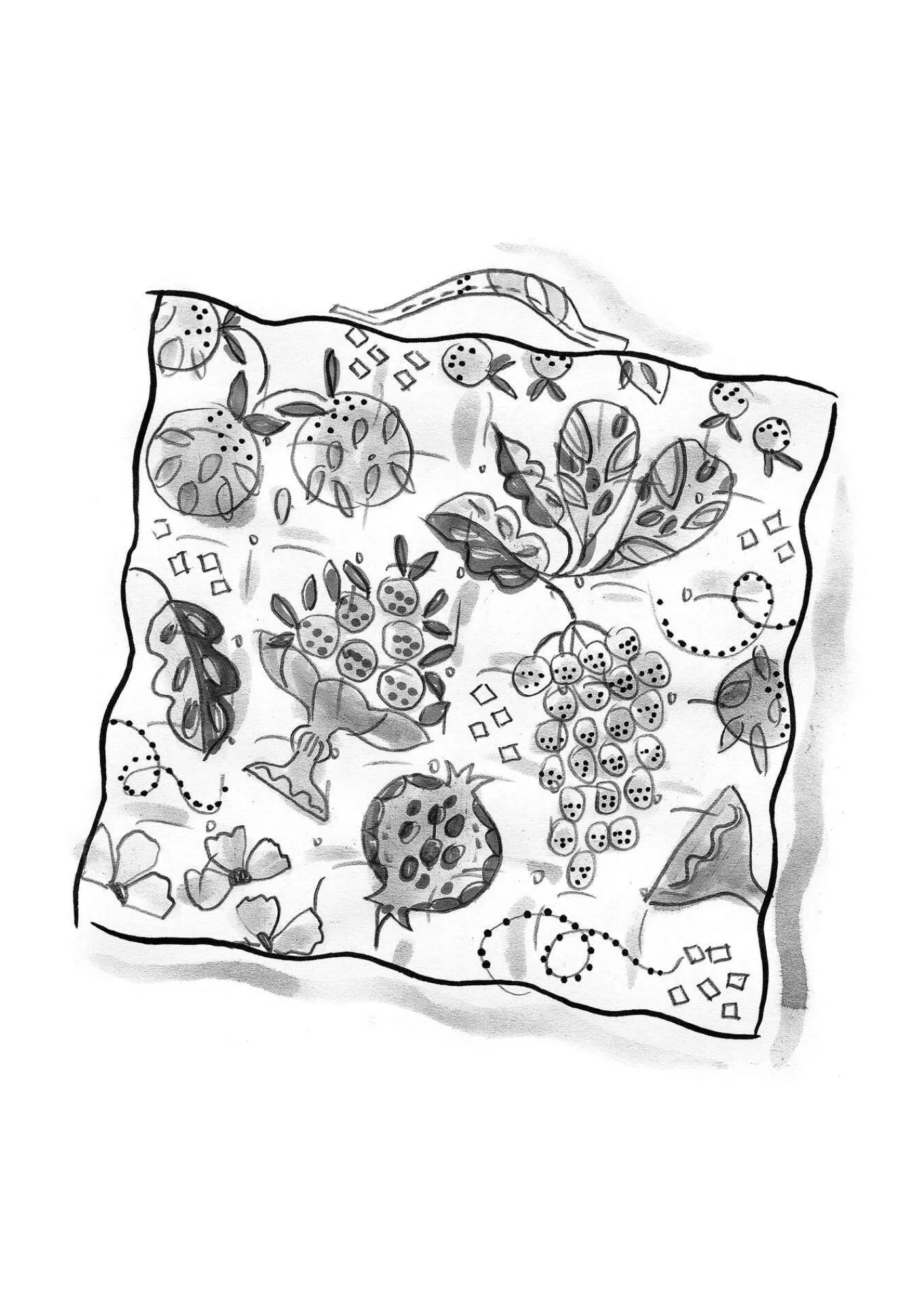 Gudrun Sjödén Küche & Esszimmer>Stuhlkissen „Fruits“ aus Bio-Baumwolle Tomate