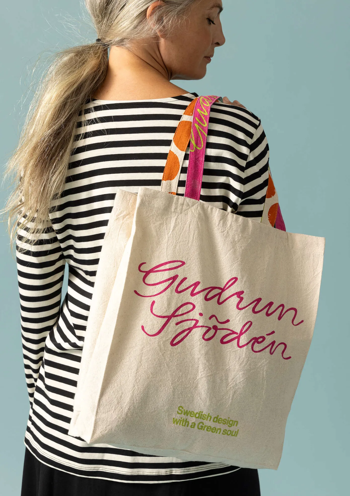 Gudrun Sjödén Taschen>Tasche aus Bio-Baumwolle Ungefärbt